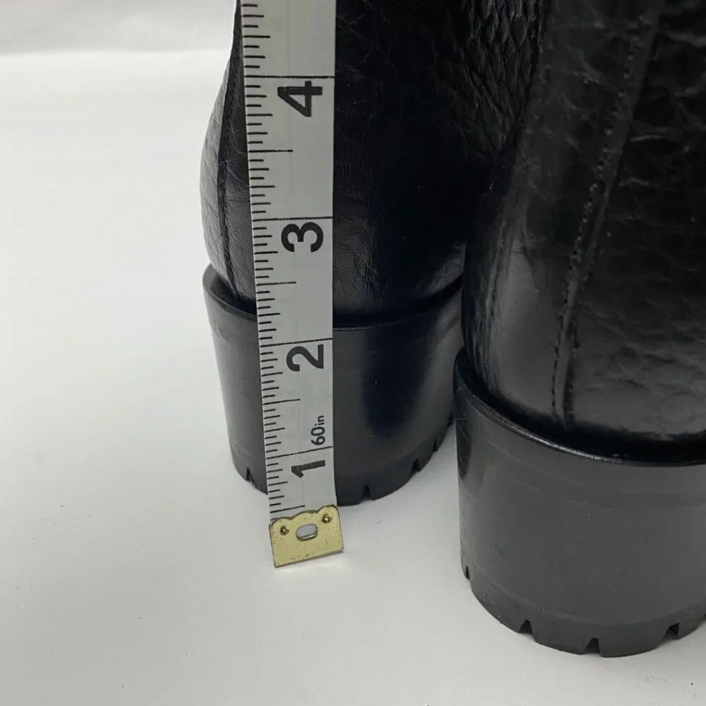 L'AUTRE CHOSE Buckle Black Leather Boots Size 36 - Picture 8 of 10